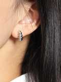 925 Sterling Silver Irregular Vintage Stud Earring
