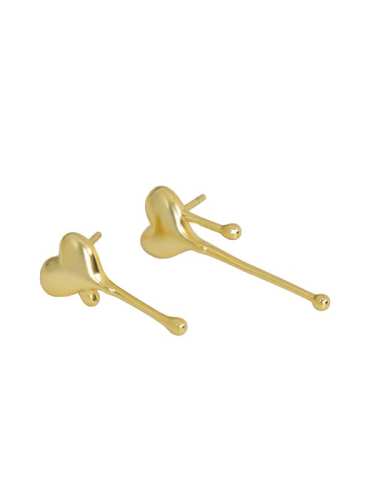 925 Sterling Silver Heart Minimalist Stud Earring