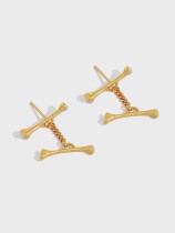 925 Sterling Silver Irregular Minimalist Stud Earring