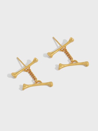 925 Sterling Silver Irregular Minimalist Stud Earring