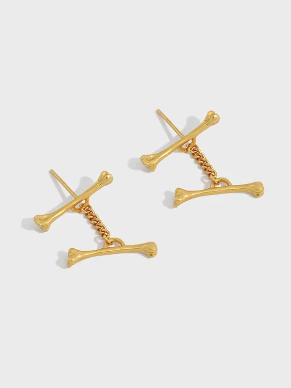 925 Sterling Silver Irregular Minimalist Stud Earring