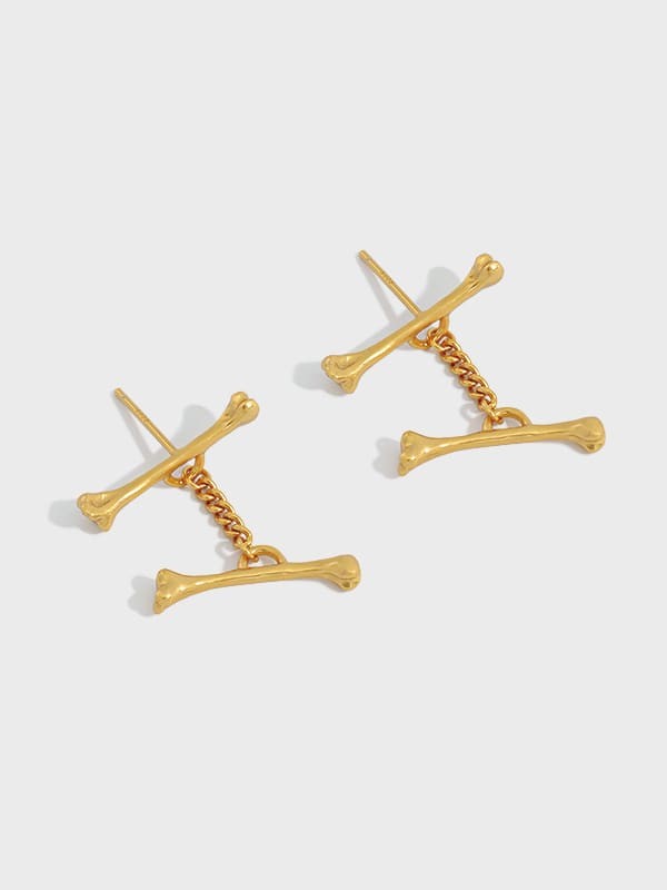 925 Sterling Silver Irregular Minimalist Stud Earring