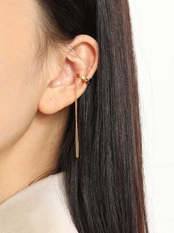 925 Sterling Silver Tassel Minimalist Threader Earring [Single]