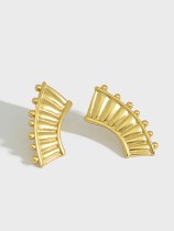 925 Sterling Silver Irregular Vintage Stud Earring