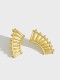 925 Sterling Silver Irregular Vintage Stud Earring