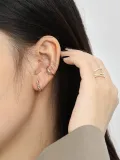 925 Sterling Silver Irregular Vintage Single Earring  [Single]