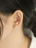 925 Sterling Silver Irregular Vintage Stud Earring