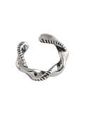 dan 925 Sterling Silver Irregular Vintage Stud Earring