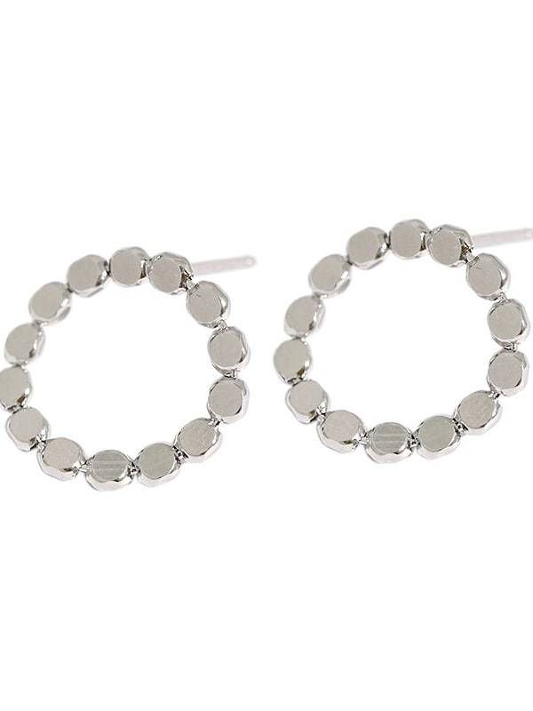 925 Sterling Silver Geometric Minimalist Stud Earring