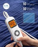 Heated Blanket Throw, Eazfy 50 x60  Electric Blanket Twin Fast Heating Flannel 10 Heating Levels, 3H Auto Off, Overheating Protection, ETL Certified, Machine Washable for Home/Office, Blue