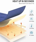 Heated Blanket Throw, Eazfy 50 x60  Electric Blanket Twin Fast Heating Flannel 10 Heating Levels, 3H Auto Off, Overheating Protection, ETL Certified, Machine Washable for Home/Office, Blue