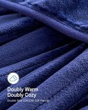 Heated Blanket Throw, Eazfy 50 x60  Electric Blanket Twin Fast Heating Flannel 10 Heating Levels, 3H Auto Off, Overheating Protection, ETL Certified, Machine Washable for Home/Office, Blue