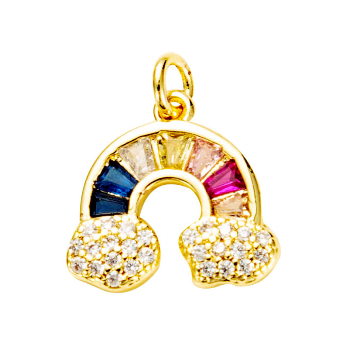 accesorios al por mayor creativo clave corona estrella de mar arco iris collar colgante
