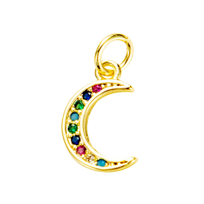 accesorios al por mayor creativo clave corona estrella de mar arco iris collar colgante