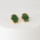 Pendientes de oro laminado de oro retro geométricos simples reales chapados en oro laminado de moda