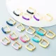 Pendientes de goteo de oro laminado coloridos geométricos simples de joyería al por mayor