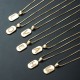joyería al por mayor simple alfabeto colgante oro laminado chapado en oro con incrustaciones de circón collar
