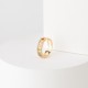Anillo hueco de circón de color con incrustaciones de oro laminado coreano de moda para mujer