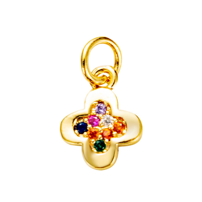 accesorios al por mayor creativo clave corona estrella de mar arco iris collar colgante