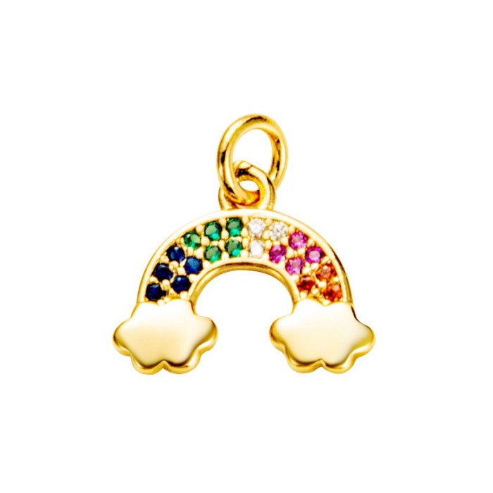 accesorios al por mayor creativo clave corona estrella de mar arco iris collar colgante