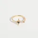 anillo abierto de oro real de 14k chapado en oro laminado con forma de constelación simple