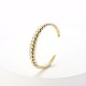 pulsera chapada en oro de 18 quilates de moda que abre pulsera de oro laminado simple ajustable