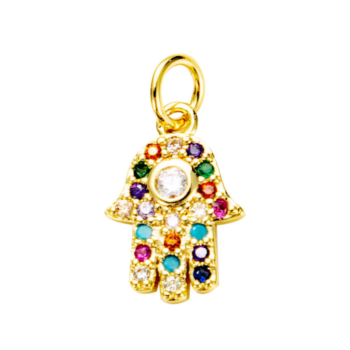 accesorios al por mayor creativo clave corona estrella de mar arco iris collar colgante