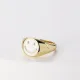 moda nueva cara sonriente sueño goteo aceite apertura anillo de oro laminado ajustable