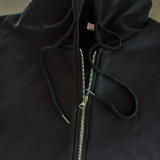 Spring and Autumn Cobweb Zipper Sweatshirt Women's Casual Hoodie Fleece American Jacket