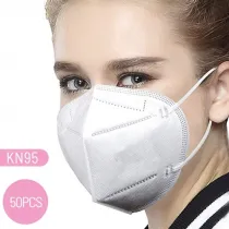 50Pcs KN95 Face Mask Adult Anti-Fog Haze Dustproof Mask