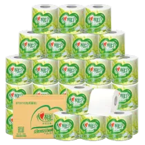 24 Rolls 4 Layers Original Wood Pulp Toilet Paper Bundled 24 In 1 Toilet Paper