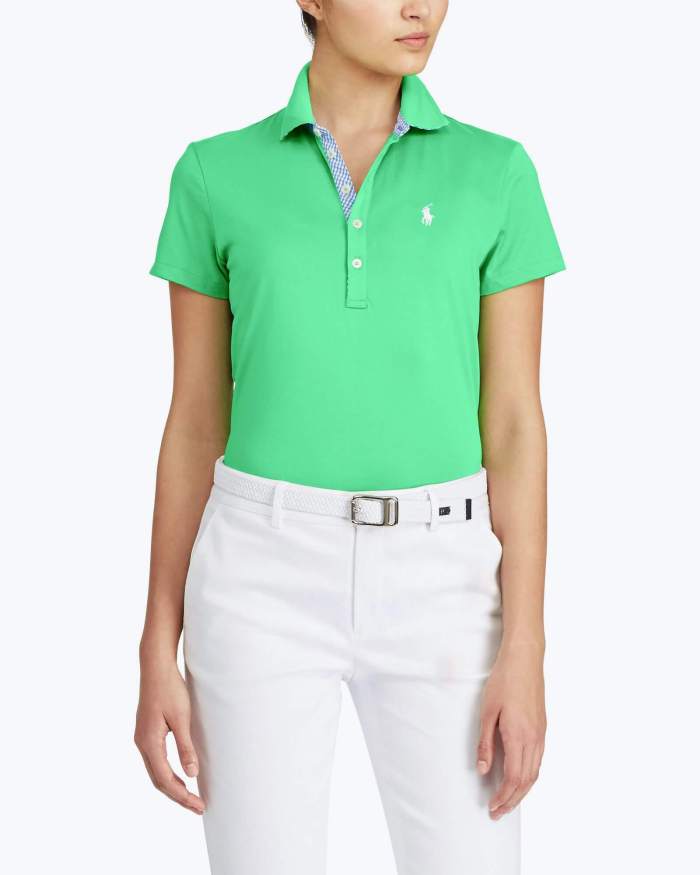 Tailored Fit Mesh-Panel Polo1