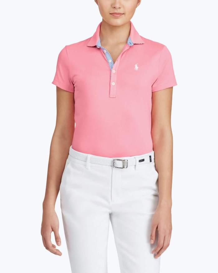 Tailored Fit Mesh-Panel Polo1