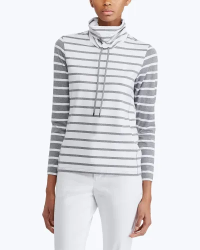 Striped Funnelneck Pullover