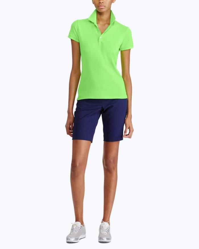 Tailored Fit Mesh-Panel Polo
