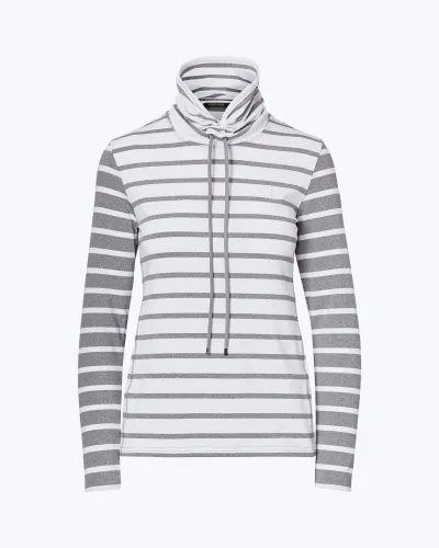Striped Funnelneck Pullover