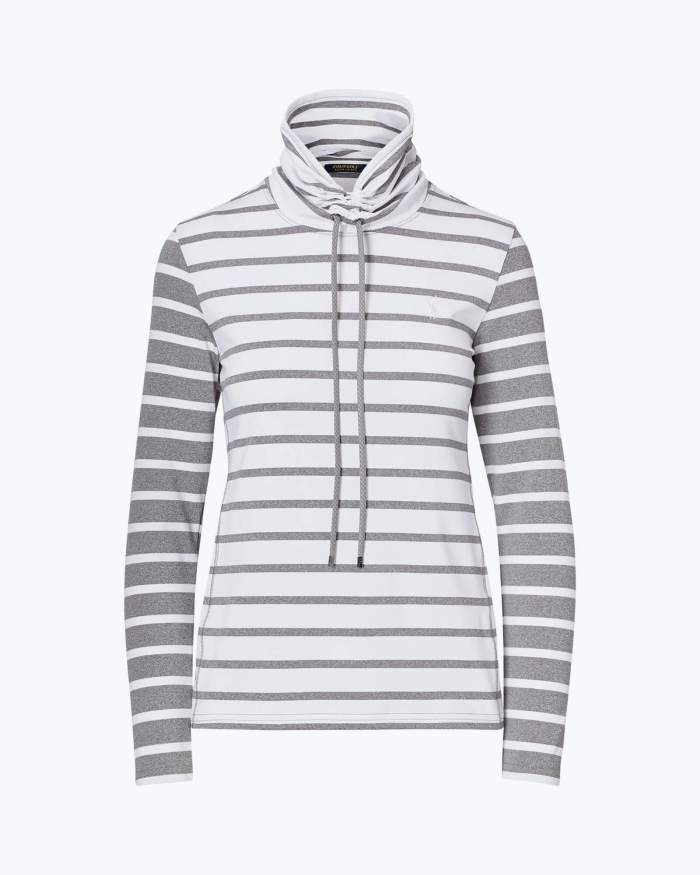 Striped Funnelneck Pullover