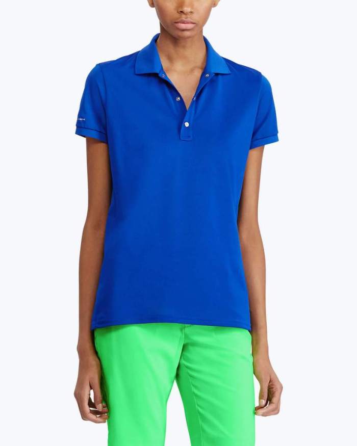 Tailored Fit Mesh-Panel Polo