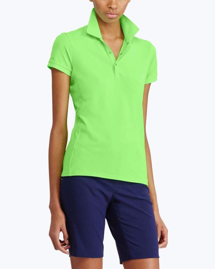 Tailored Fit Mesh-Panel Polo