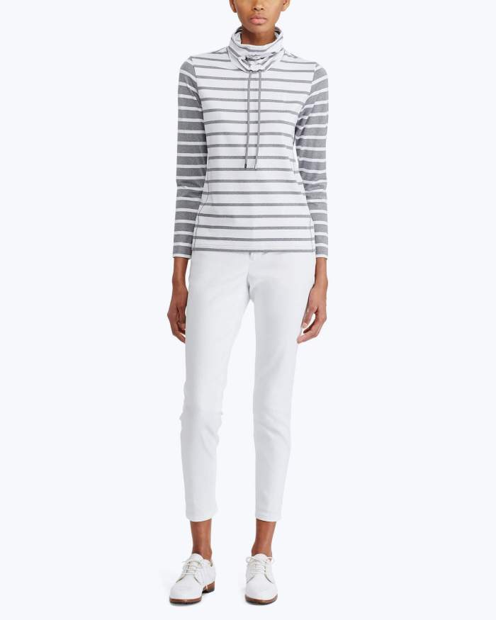 Striped Funnelneck Pullover