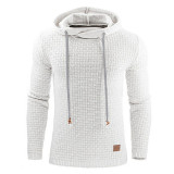 JCCHENFS T-Shirt Spring Long Sleeve V-Neck Men Solid Cotton