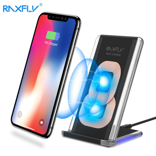 Qi Wireless Charger FLOVEME Leather Wireless Charger Charging Pad For Samsung S8 Plus
