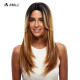Noble Long Straight Synthetic Hair Lace Part 24 Inch For Black Women 3 Colors 1B Red