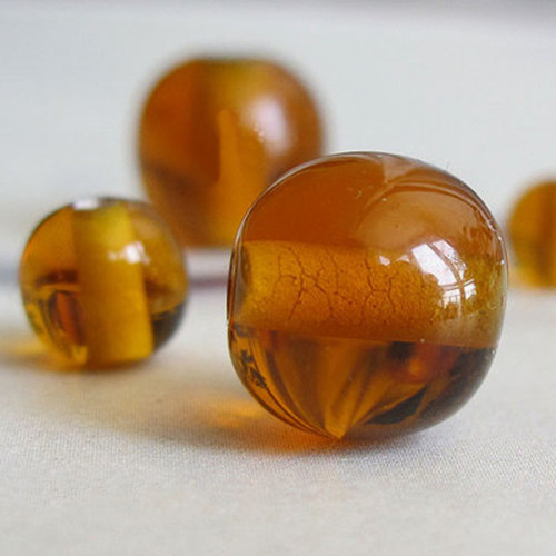 2016 Wholesale 7/10/12mm Tea Brown Handmade Round Lampwork Beads For