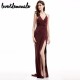 COLROVIE Tied V Back Sequin Bandage Dress 2017 Scoop Neck Half Sleeve Sexy Bodycon Dress With Bow Ladies Sexy Christmas Dress