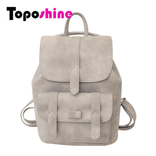 Toposhine Famous Brand Backpack Women Backpacks Solid Vintage Girls
