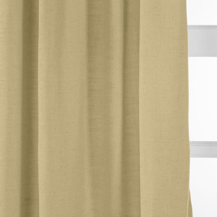 LIZ 4-in-1 Header Type Polyester Linen Curtain Drapery Custom