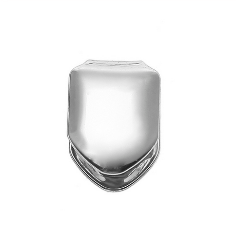18k gold plated single tooth hip hop grillz bling cap canine teeth CZ iced-out grillz