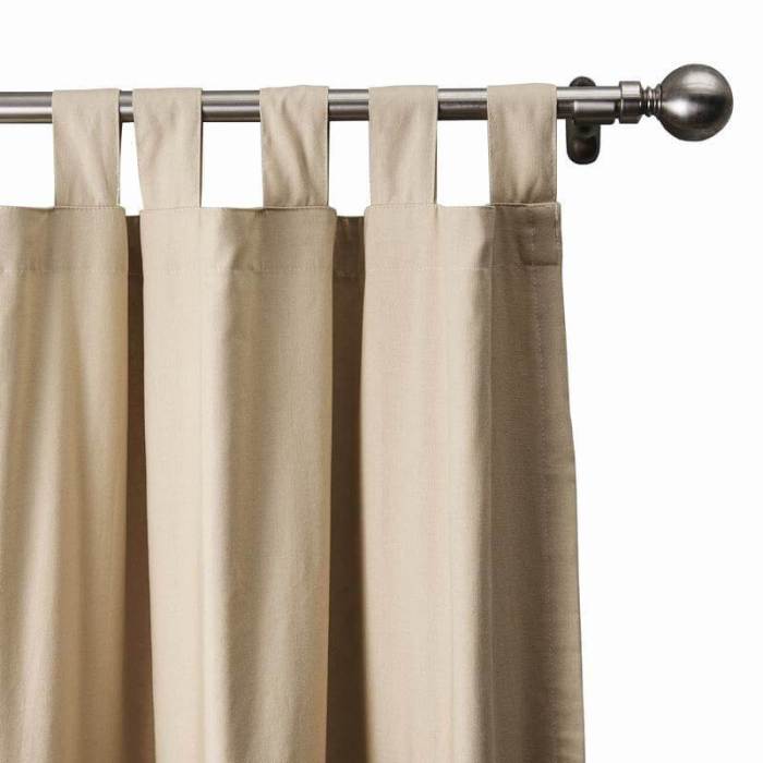 AMARA Polyester Linen Curtain Drapery With Decorative Trim Custom Sold Per Pair