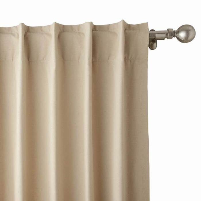 AMARA Polyester Linen Curtain Drapery With Decorative Trim Custom Sold Per Pair